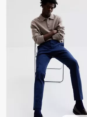 H&M Slim Fit Coupe Étroite Men’s Dress Suit Pants Medium Blue Size 30 R • $20