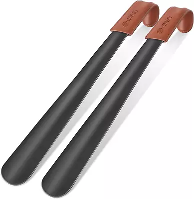 2 Pk 16.5  Shoe Horn Extra Long Handle Metal Shoehorn Durable And Sturdy For Sho • $12.19