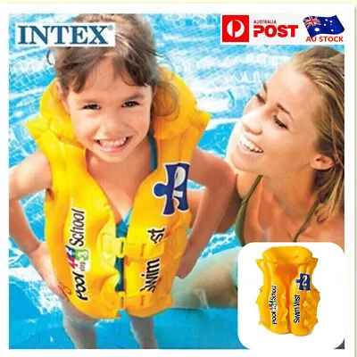 Kids Swimming Vest Inflatable Aid Life Jacket Swimming Suit Sports Floating Au • $28.51