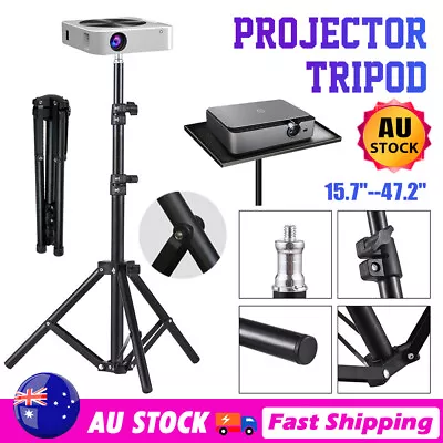 Adjustable Laptop DVD Projector Tripod Stand Floor Laptop Stand Holder With Tray • $28.99