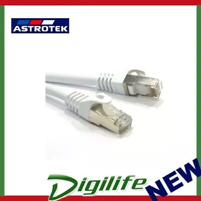 Astrotek CAT6A Shielded Cable 10m Grey/White Color 10GbE RJ45 Ethernet Network • $25.90