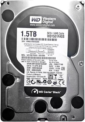 WD1501FASS Western Digital Black 1.5TB Internal Hard Drive 3.5  7200RPM 1500GB • £199.50