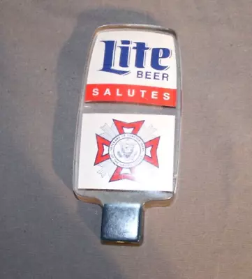 Acrylic Miller Lite Beer Salutes VFW Veterans Of Foreign Wars Beer Tap Handle • $24.99