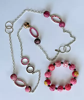 Viva Beads Pink Necklace Bracelet Set • $6.50