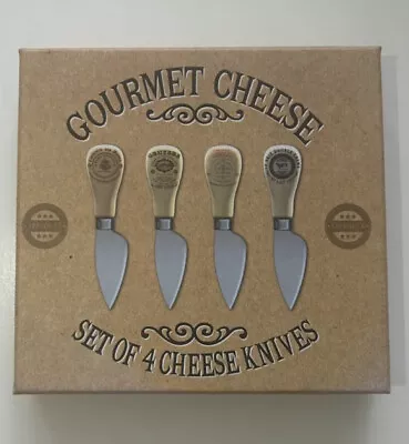 Creative Tops Cheese Knives Gourmet Cheese Knives 4 Set Ceramic Decorated BNIB • £6.95