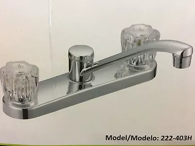 B&k - 2 Handle Crystal Kitchen Faucet W/out Spray 222-403h Chrome • $27.94