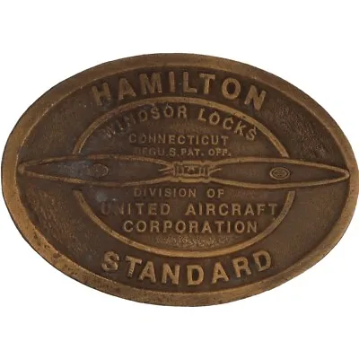 Hamilton Standard Airplane Wood Prop Propeller Aircraft 70s NOS Vtg Belt Buckle • $491.56