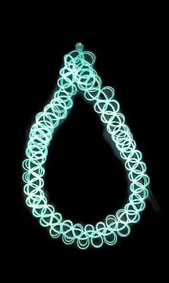 Tattoo Choker Stretch Necklaces 90s Luminous Glow In Dark  Vintage Henna UK • £2.99