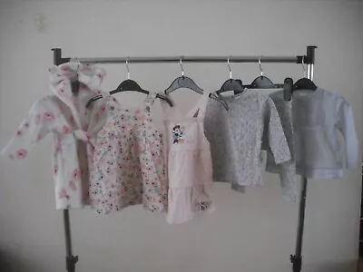 Baby Girls Autumn Winter Spring Bundle Zara Next M&S 6-9 Months Dress Robe Top • £12.99
