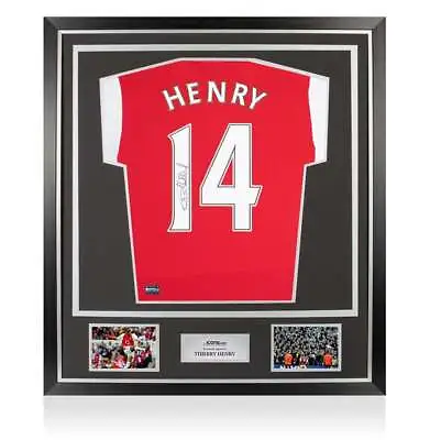 Thierry Henry Back Signed Arsenal 2021-22 Home Shirt In Classic Frame • £589.99