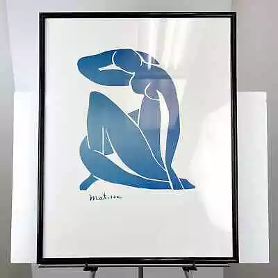 23x29 Large Poster Framed Henri Matisse Print Blue Nude Woman Black Frame • $50