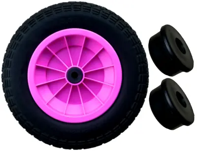 3.50/4.00-8 Pink 14  Puncture Proof Launching Trolley Wheels Wheel 20mm Bore • £19.95