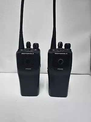 2x Motorola PR400 UHF Radio 16 Channels AAH65RDC9AA2AN W/ Batteries • $129