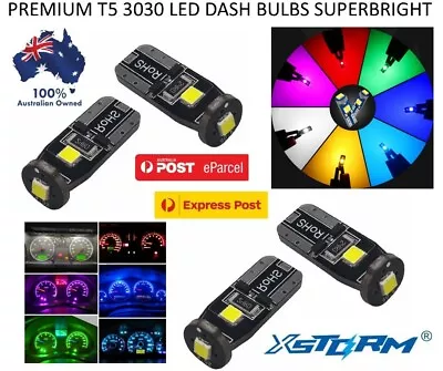 Premium T5 Blue Xstorm Dashboard Gauge 3030 Led Wedge Dash Bulb Light 12v Dc Au • $10.34