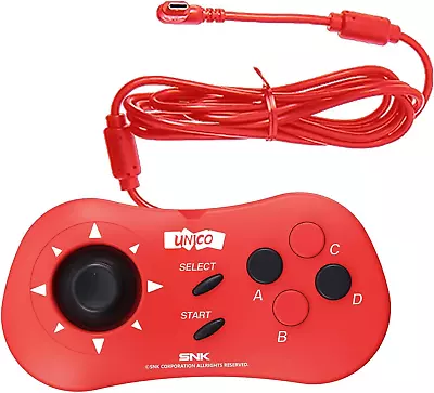MVS Mini Gamepad Red SNK Classic Wired Game Controller SNK Mini And NEOGEO Arca • $49.18