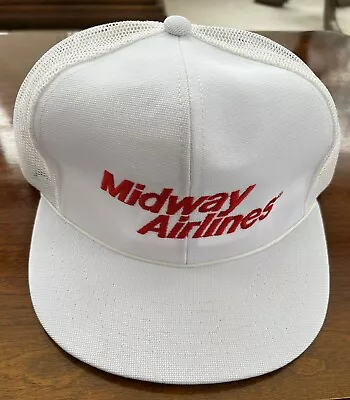 Vintage Midway Airlines Snapback Hat Yupoong 1980s 90s New Without Tags S.Korea • $13