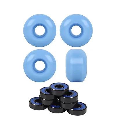 Blank Skateboard Wheels Blank 99A Baby Blue 50mm X 31mm With Abec 7 Bearings • $17.95