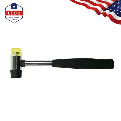 2-Way 25mm Mini Small Rubber And Nylon Head Face Mallet Hammer Handle Shaft • $6.89