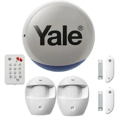 Yale SR-1200e Alarm Kit Battery Wireless PIR Door/Window Sensor Siren Keypad • £106.90