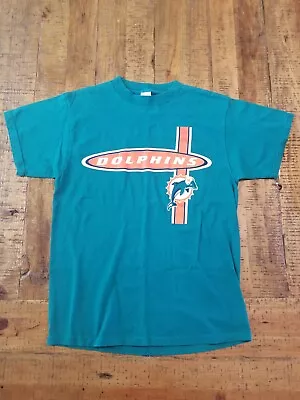 Vintage Logo 7 Miami Dolphins T Shirt Mens Size Medium • $39.97