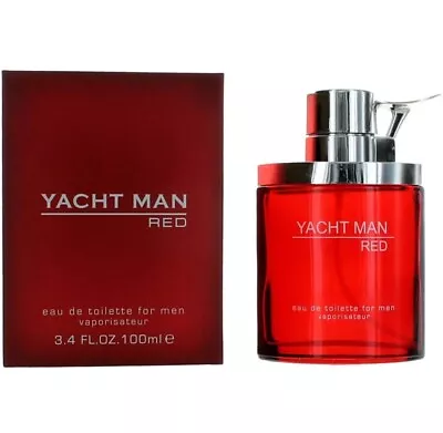 Myrurgia Men's Eau De Toilette Spray Yacht Man Red Long-Lasting Fragrance 3.4oz • $8.99