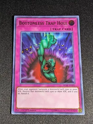 Yugioh - Bottomless Trap Hole BLRR-EN101 1st Edition Ultra Rare NM • $4.50