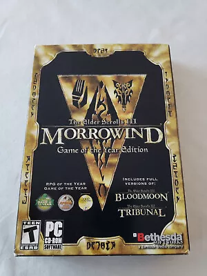 Elder Scrolls III Morrowind Game Of The Year Edition PC 2003 Bethesda • $64.95