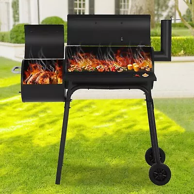 43  Portable Charcoal BBQ Grill Barbecue Pit Patio Backyard Meat Cooker Smoker • $108.99