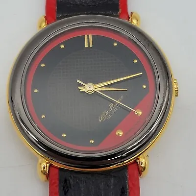 $198.99 • Buy Vintage Alfa Romeo Womens Black Round Stainless Steel Dial Wristwatch Sz 0.5 In 