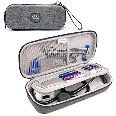 Hard Stethoscope Carrying Case With ID Slot W/ Mesh Pocket For Nurse Accessories • $23.72
