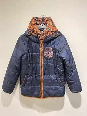 £22.99 • Buy DESIGUAL Designer  Boys Winter Warm Jacket Blue Tiger Coat Games 7-8 Years 128cm