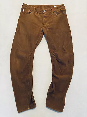 G Star Raw Arc 3D Slim COJ Corduroy Pants Men's 32x30 (Actual 34x28) Brown • $39.99