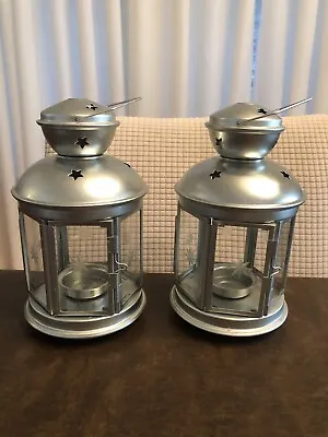 $24.97 • Buy IKEA Lanterns For Tea Light Candles, Set Of 2 - Silver 8 