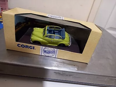 £8.99 • Buy Corgi 96754 Morris Minor Convertible Lime Green 1:43 Classic Car  Please Read