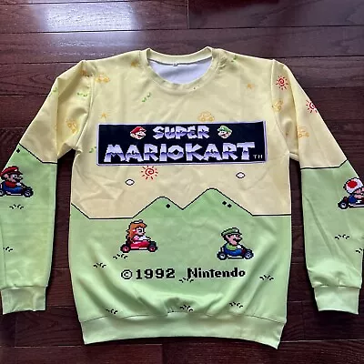 Nintendo Mario Kart SNES Ugly Christmas Long Sleeve Sweater XL • $24.97