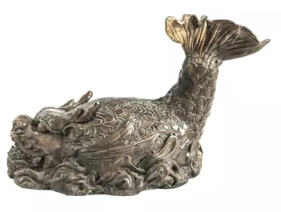 Vintage Bronze Koi Devil Fish Sculpture Art • $1801