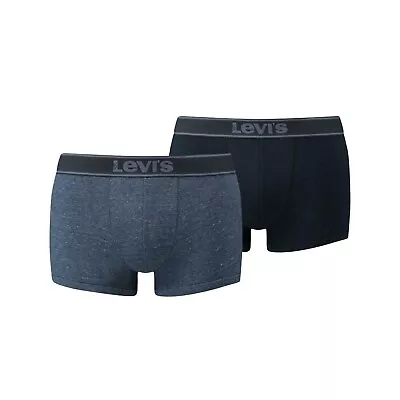 £10.99 • Buy Size Small Levis 2 Pack Vintage Heather Trunk Briefs Blue Indigo