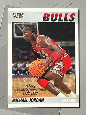 Michael Jordan Fleer '97-98 Decade Of Excellence (5 Of 12) Retro 1987 Chicago • $199