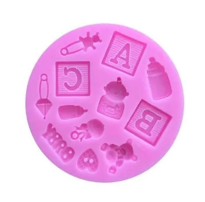 Baby Shower Silicone Icing Mould Baking Fondant Cake Topping Sugar Craft Sock • £3.20