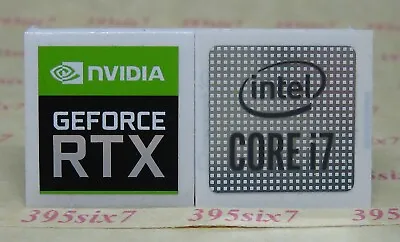 NVIDIA GEFORCE RTX STICKER + Laptop PC PROCESSOR CPU STICKER 2018 2019 2020 2021 • $3.30