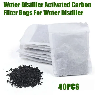 Water Distiller Charcoal Filters | Activated Carbon Pods | 40PCS • $45.12