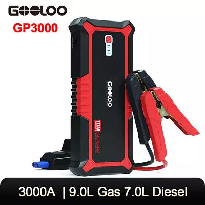 GOOLOO 3000A Jump Starter Portable Power Bank Battery Charge Booster 12V GP3000 • $108.99