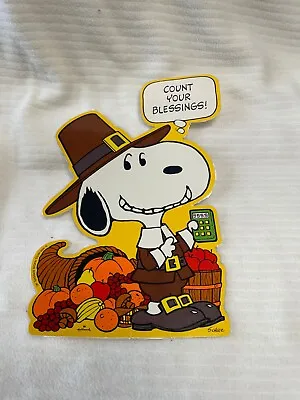 Vintage 1958 Hallmark Schulz Peanuts Snoopy Thanksgiving Die Cut • $14.99