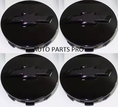 4 X BLACK Chevy Suburban Tahoe Center Caps 9596403 3.25 18 20 22 Inch  Wheels • $26.95