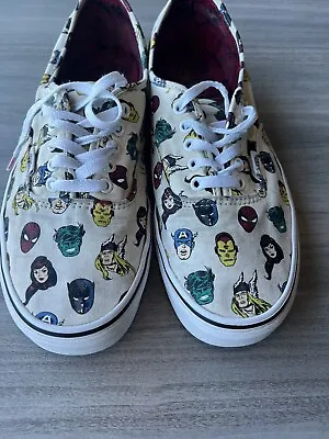 VANS X MARVEL AVENGERS COMIC HEADS SNEAKER SHOES UNISEX LIMITED EDITION Sz 11 • $16.99