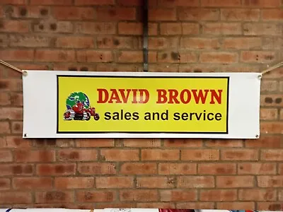 DAVID BROWN Case RARE SALES PVC Heavy Duty WORK SHOP BANNER Garage Classic SHOW • £15