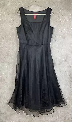 Sangria Dress Womens 14 Black Sleeveless Side Zip Lined Maxi Polyester- 9048* • $21.99
