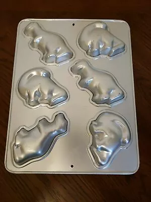 Wilton 1993 MINI DINOSAURS 6 Cavity Cake Pan Jello Mold 2105 9331 • $15.99