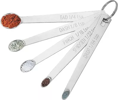 5PCS Small Measuring Spoons Set Stainless Steel Tiny Measuring Spoons For Cookin • $7.75