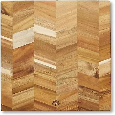 Barbary & Oak BO847024 Chevron Square Chopping Board  Acacia Wood • £24.95